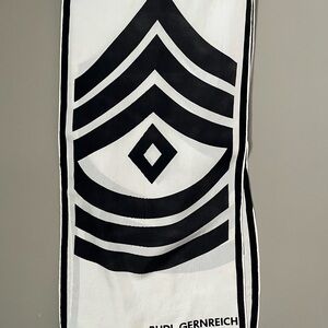 Vintage Rudi Gernreich Op Art Scarf • Black White Geometric Mod Designer Scarf